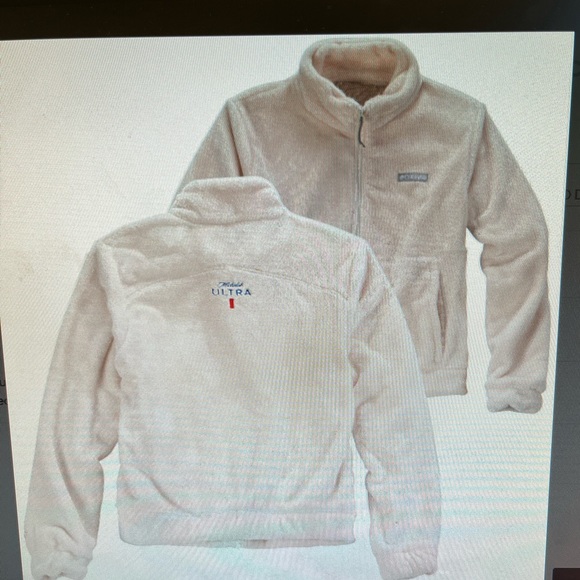 Women’s Cropped Columbia Fleece Michelob Ultra Jacket Size Small - Picture 9 of 11